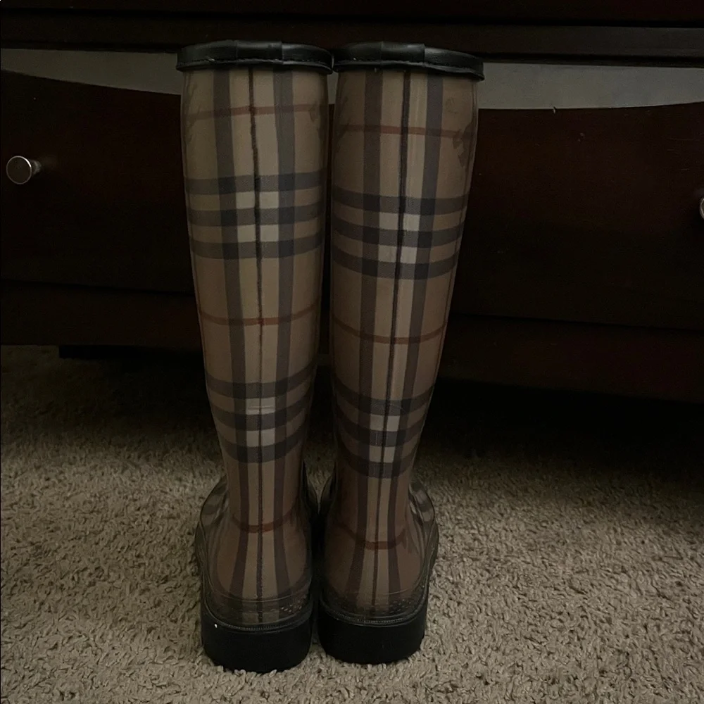 Burberry Plaid Rain Boots